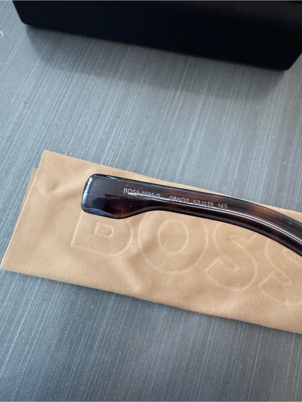 BOSS Men’s Black Tortoiseshell Sunglasses 1595/S - Picture 4 of 4